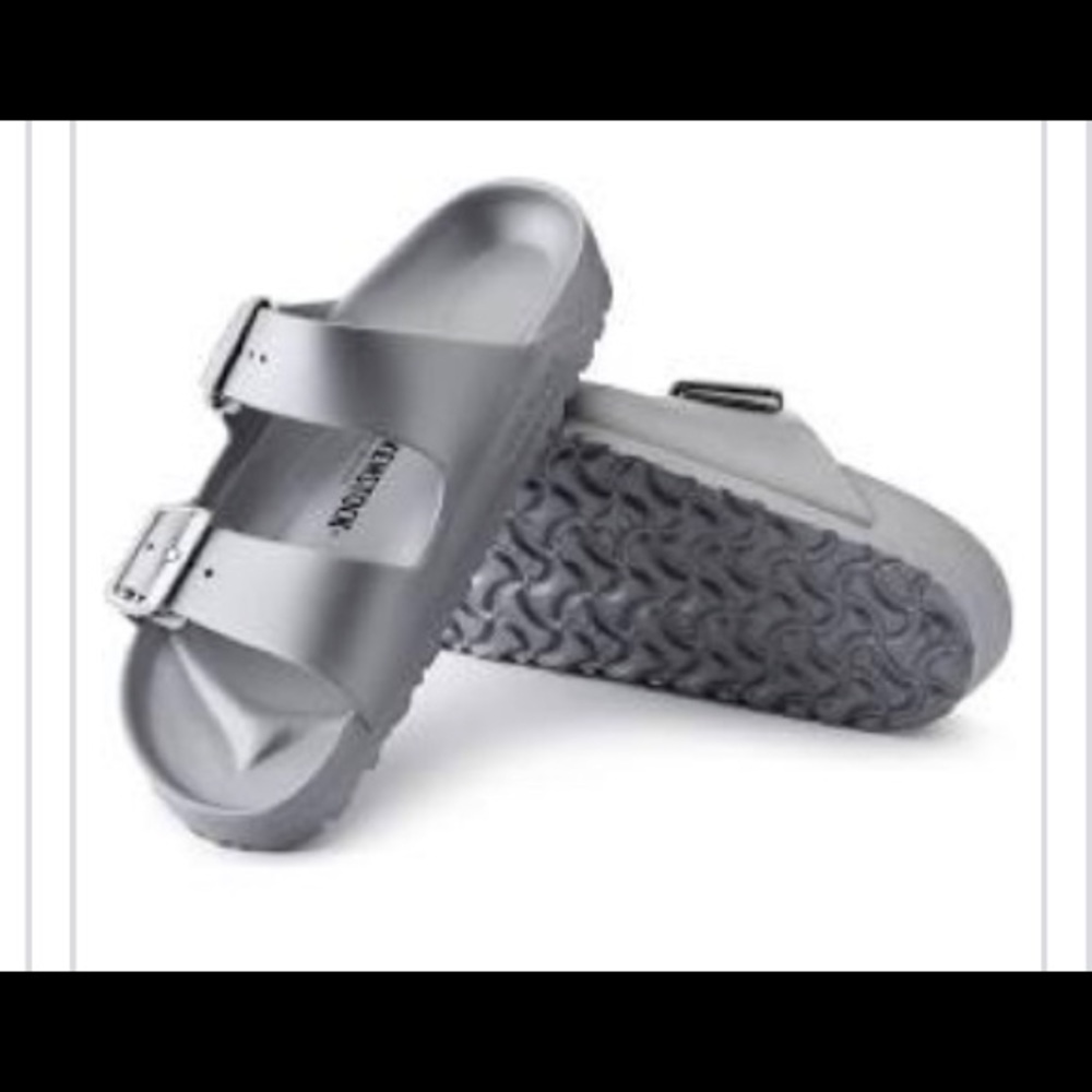 Women’s Arizona Silver Birkenstock 9